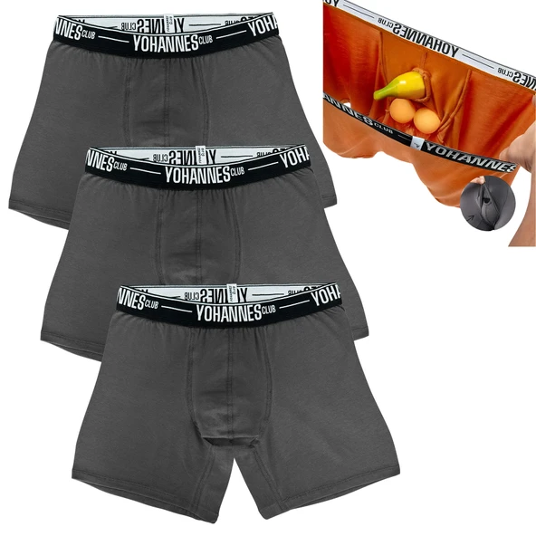 Yohannes Club Erkek Özel Anatomik Pamuklu Boxer, 3'lü Paket - Resim 6