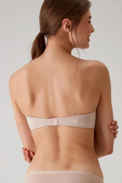 Pierre Cardin 6109 Ten Ales Ultra Hafif Bütün Kap Dolgusuz Mikro Straplez Sütyen - Resim 3