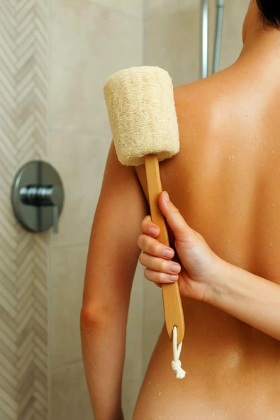 BAMİROSE %100 ORGANİK DOĞAL KABAK SIRT SAPLI LİF, PEELİNG LİFİ, ANTİ SELÜLİT LİFİ, BANYO HAMAM LİF, - 1