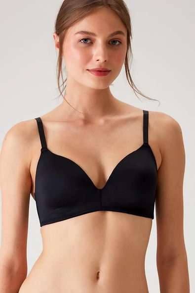 Pierre Cardin 6110 Siyah Venedik Balensiz Desteksiz Mikro Soft Sütyen ürün görseli 1