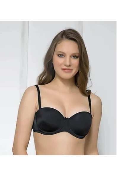 Moonlight 2421 Siyah Balenli Destekli Soft Kap Starplez Sütyen ürün görseli 1