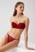 Pierre Cardin 4032 Bordo Pisa Balenli Straplez Push Up Dolgulu Sütyen Ve Külot Takımı - Resim 4