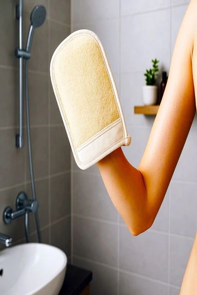 BAMİROSE %100 ORGANİK DOĞAL KABAK DÜZ EL GEÇME LİF, PEELİNG LİFİ, ANTİ SELÜLİT LİFİ, BANYO HAMAM LİF, - 2
