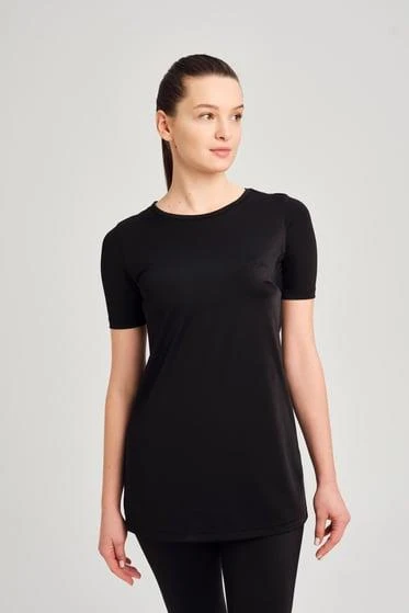 Haşema 6081 Siyah Süsen Yarım Kol Havuz Mayosu - 2