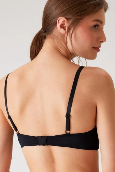 Pierre Cardin 6110 Siyah Venedik Balensiz Desteksiz Mikro Soft Sütyen - Resim 2