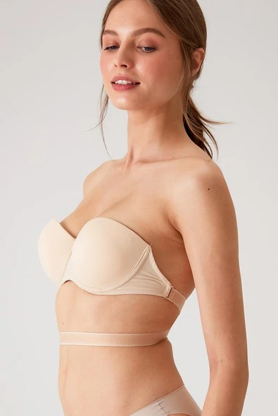 Pierre Cardin 6022 Ten Siena Balenli Dolgusuz Straplez Multi Function Mikro Sütyen Askı Hediyeli - Resim 4