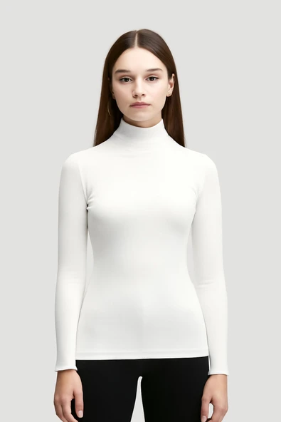 5’li Paket Kadın Basic Tam Balıkçı Yaka Kazak - Resim 7