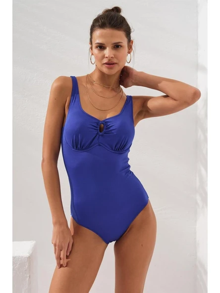 Pierre Cardin Riva Balenli Büyük Beden Mayo Sax