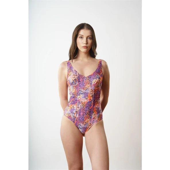 M2822 V YAKA KUPLU MAYO ORANJ ürün görseli 1