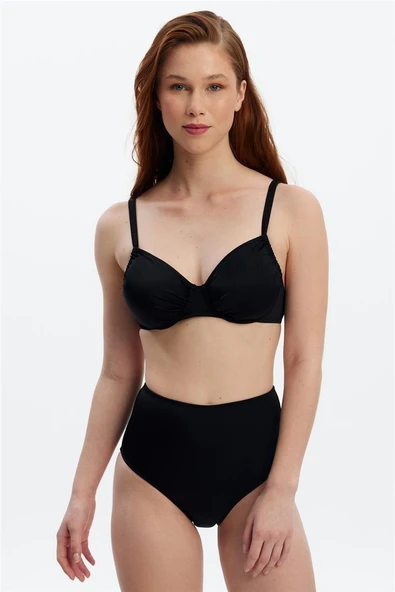 Louren 8508 Yüksek Bel Bikini Alt SIYAH ürün görseli 1