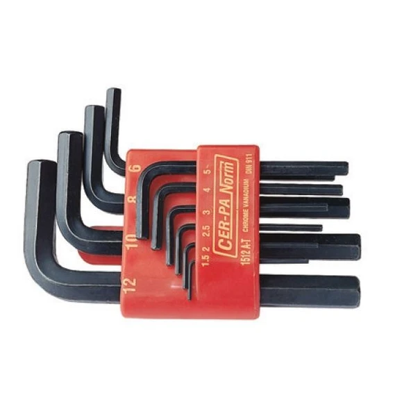 Cer-pa Alyan Anahtar Seti Takımı Kısa Allen Seti 10 Parça ürün görseli