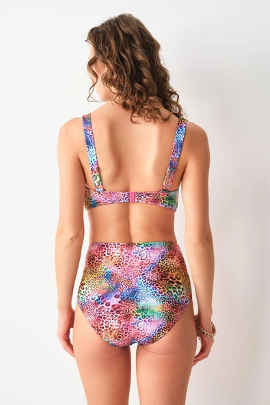 No Gossip 239106 Kadın Leopar Dolores Toparlayıcı Bikini Üst - Resim 2