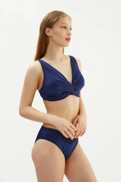 Eros Korseli Toparlayıcı Bikini Üst Lacivert - Resim 2