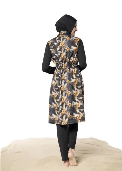 Ruko Maio 22145 Renkli Kadın Desenli Tesettür Mayo - Resim 2