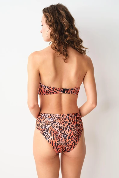 NO GOSSİP ELLA YÜKSEK BEL V KESİM TEK ALT BİKİNİ wild - Resim 2