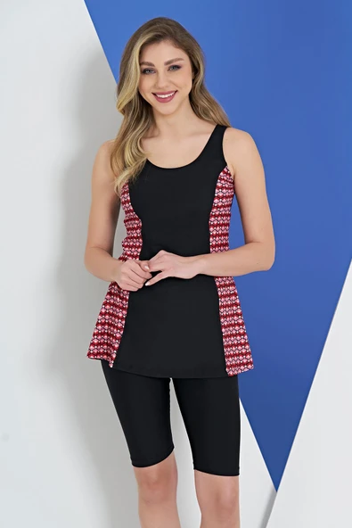 Ruko Maio 2334 Siyah Renk Kadın Taytlı Tankini ürün görseli 1