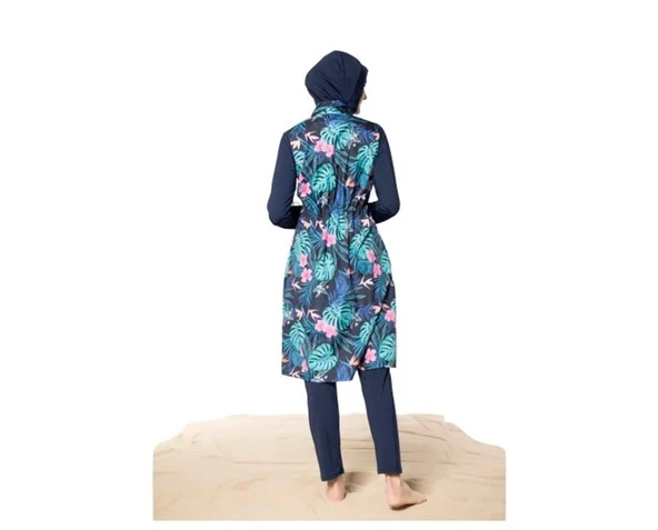 Ruko Maio 22145 Renkli Kadın Desenli Tesettür Mayo - Resim 2