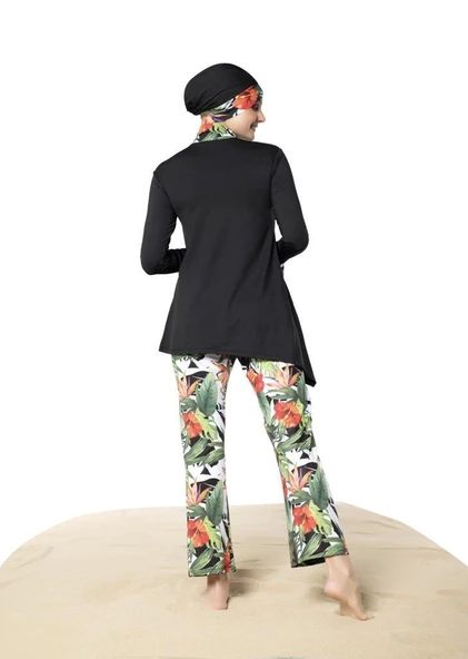 Ruko Maio 22132 Standart Kadın Desenli Likralı Tesettür Mayo - 2