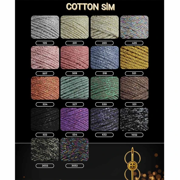 Sultan Simli Pamuk Makrome ( Cotton Sim ) 201 Krem - 2