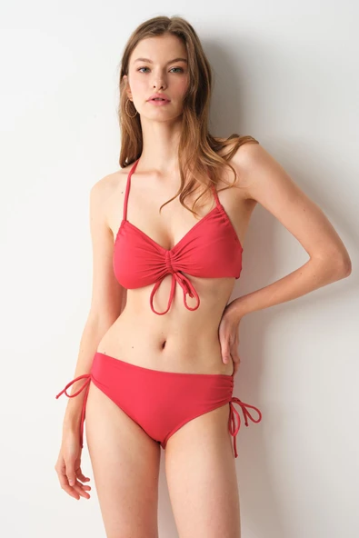 NO GOSSİP SÜRGÜLÜ BİKİNİ TEK ALT KIRMIZI - Resim 4