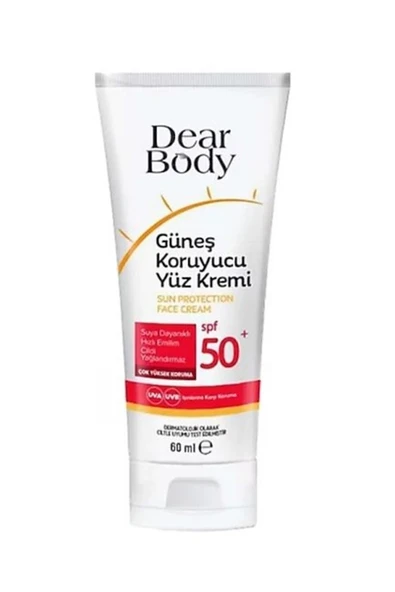 DEAR BODY GÜNEŞ KORUYUCU YÜZ KREMİ SPF50 60 ML YÜKSEK KORUMA - 2