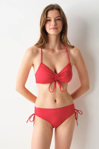 NO GOSSİP FREEZ SÜRGÜLÜ BÜSTİER TEK ÜST BİKİNİ KIRMIZI ürün görseli 1