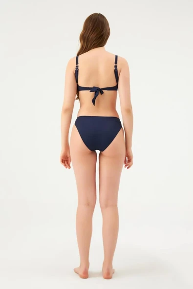 Eros Balenli Toparlayıcı Tek Üst Bikini 827 Lacivert - Resim 4