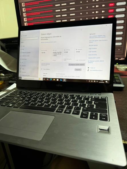 FUJİTSU LİFEBOOK U904 DOKUNMATİK EKRAN 14 İNÇ İNTEL CORE İ7 4600U 10 GB RAM 128 GB SSD İNTEL HD EKRAN KARTI BATARYA İYİ (YENİLENMİŞ ÜRÜN) - 5