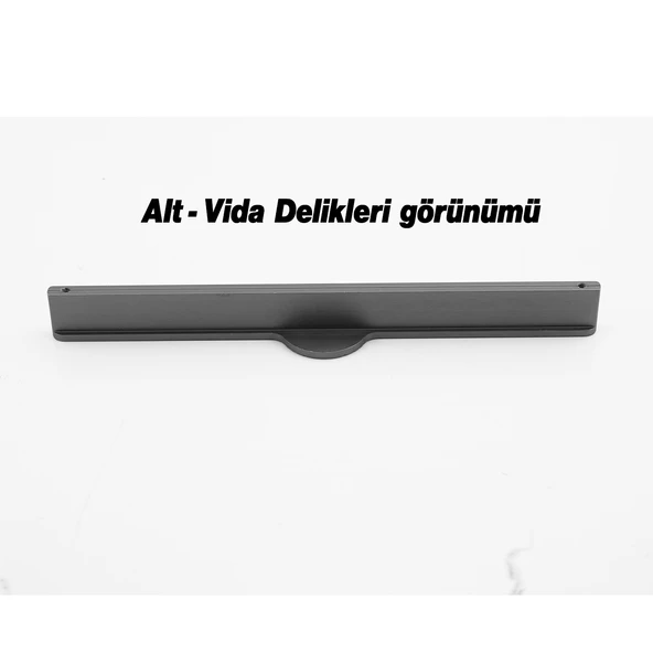Saral Çizgili Füme Renk Metal Kulp 224 mm 22.4 cm Mobilya Çekmece Mutfak Dolabı Dolap Kapak Kulplar - Resim 7