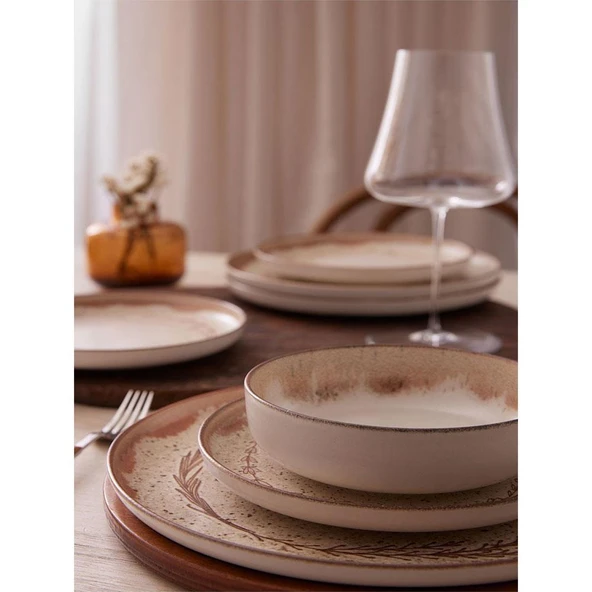 Kütahya Porselen Moderna 30 Parça Yemek Takımı Tarçın 880914 - 2