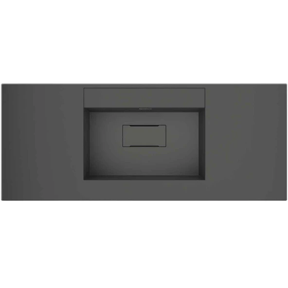 Real Stone Flatstone 90x50 Antrasit Etajerli Granit Banyo Lavabosu