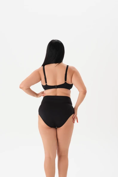 4055BK BALENLİ TOPARLAYICI BİKİNİ TK. Siyah - Resim 4
