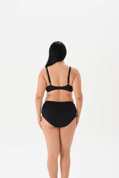 4026BK BALENLİ TOPARLAYICI BİKİNİ TK. Siyah - Resim 3