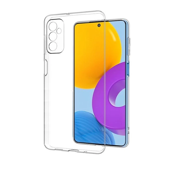 Gpack Samsung Galaxy M52 Kılıf Süper Silikon Kamera KorumalıNano Glass