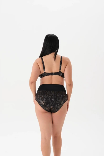 4088BK BALENLİ TOPARLAYICI BİKİNİ TK. Siyah - Resim 5