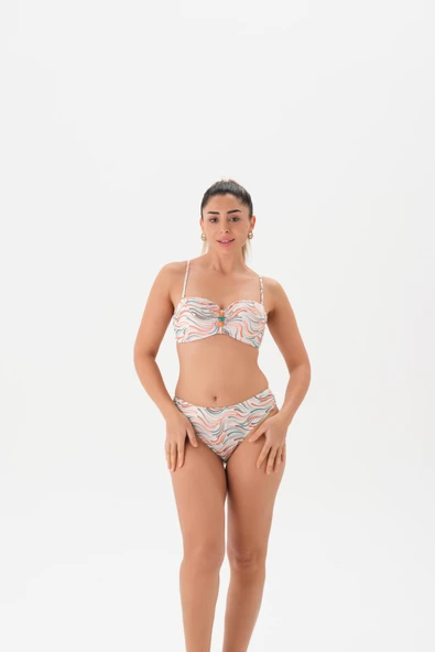 4192BK KAPLI BİKİNİ TK. Ekru ürün görseli 1