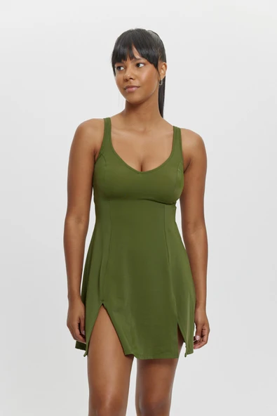 M12030  Kare Yaka Elbiseli Mayo KAMUFLAJ ürün görseli 1