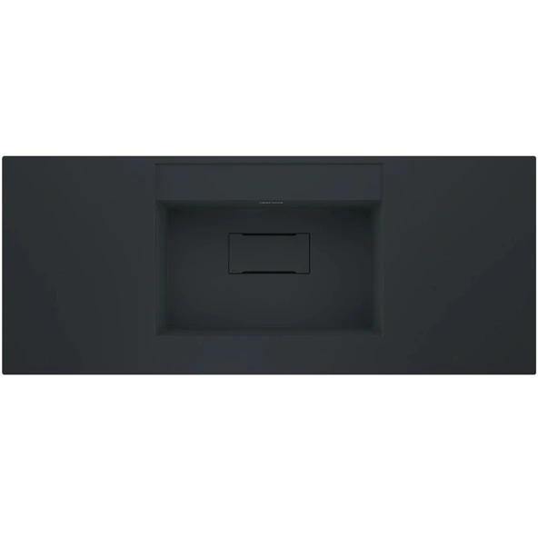 Real Stone Flatstone 100x50 Siyah Etajerli Granit Banyo Lavabosu