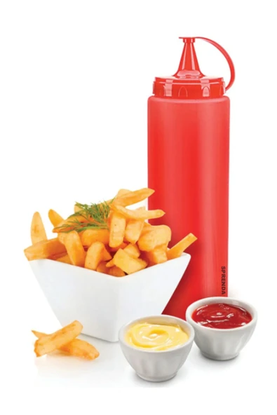 SPRENDA KIRMIZI 6'LI SOS ŞİŞESİ YAĞDANLIK 700ml - Resim 2