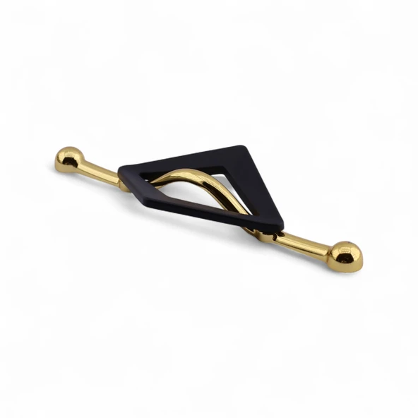 Altın Siyah Metal Kulp 96 mm Dekoratif Dolap ve Çekmece Kapak Kolu Lüx Mobilya Gold Kulpları - 5