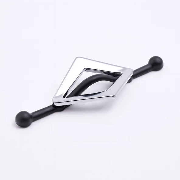 Gümüş Krom Metal Kulp 96 mm Dekoratif Dolap ve Çekmece Kapak Kolu Lüx Mobilya Kulpları Dekoratif - Resim 5