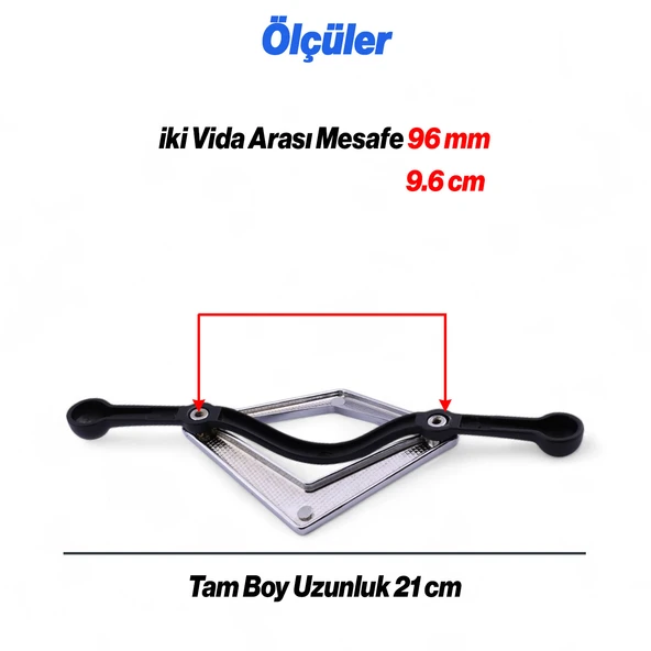 Gümüş Krom Metal Kulp 96 mm Dekoratif Dolap ve Çekmece Kapak Kolu Lüx Mobilya Kulpları Dekoratif - Resim 2