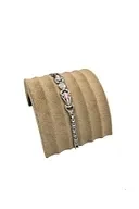 Süet Kumaş Sütlü Kahve Renk 14/11 Cm Bileklik Künye Standi