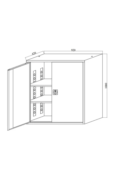 Çelik Dosya Dolabı Metal Dolap Ofis Dolapları Arşiv , Garaj , Bahçe , Kiler , Balkon - 6