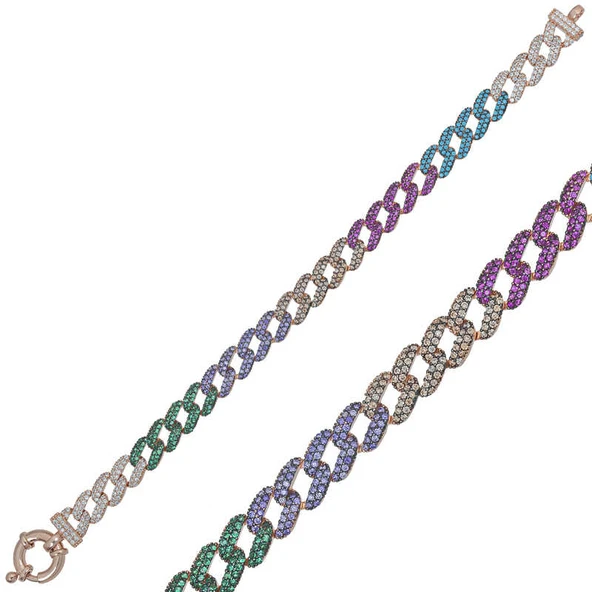 Gümüş Renkli Taşlı Gurmet Bayan Bileklik ürün görseli