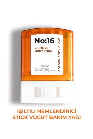 SİNOZ NO:16 IŞILTILI NEMLENDİRİCİ STİCK VÜCUT BAKIM YAĞI 18 GR.