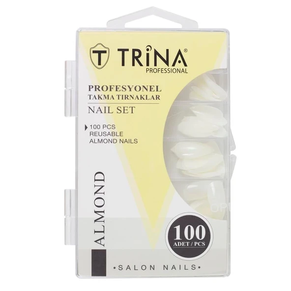 Trina Almond Takma Tırnaklar 100 Adet TRNNAIL0003 - 1