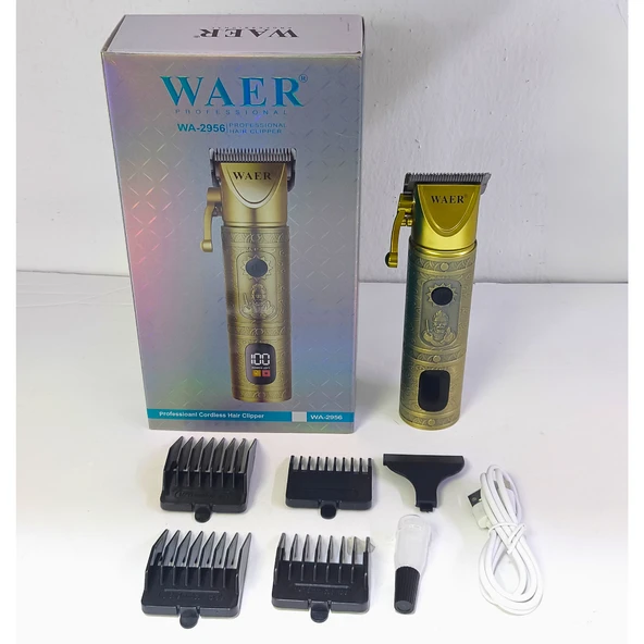WAER Profesyonel Kablosuz Saç Kesme Makinesi - WA-2956 - 2