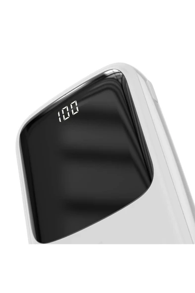Baseus Qpow Lightning Kablolu Beyaz 10000 mAh Powerbank Teşhir - 5