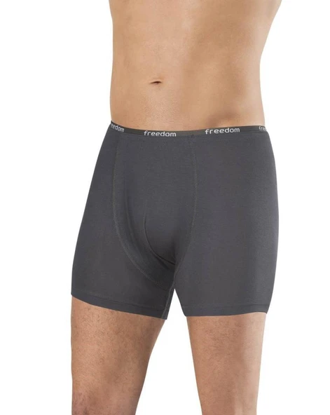 6 Adet Anıt Erkek Bambu Düz Renk Boxer 1275 - Resim 2